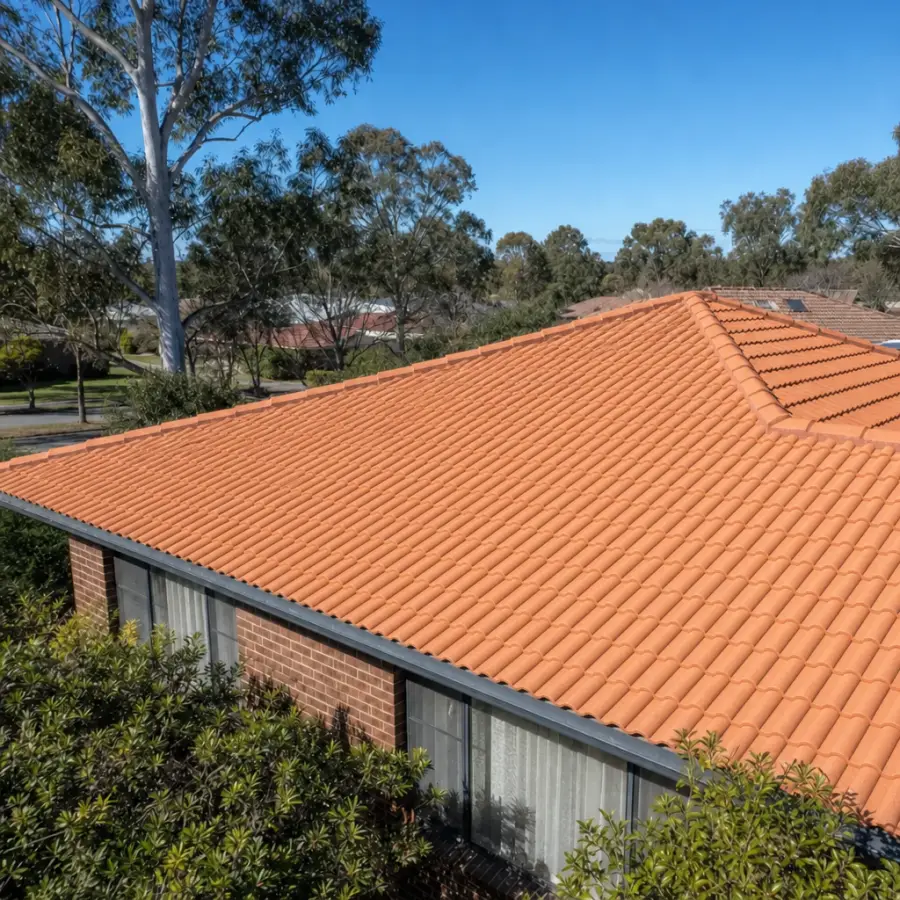 Cleaned terracotta roof β roofing work in Molonglo Valley, Canberra ACT