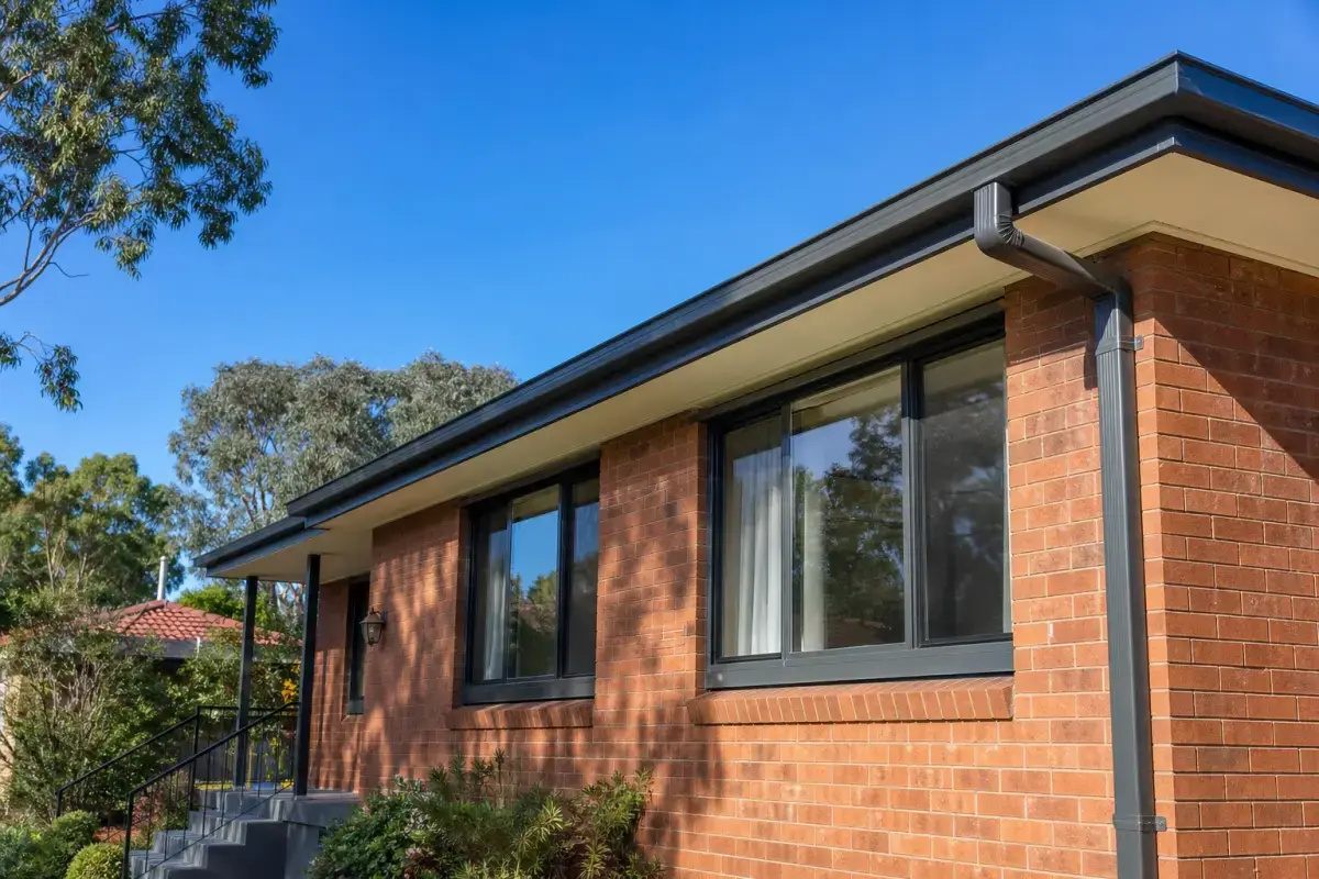 New Colorbond gutters and fascia on a Canberra home